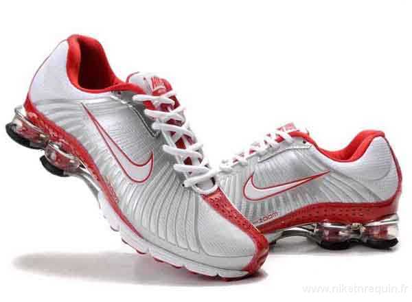 Hommes Nike Shox R4 625 blanc rouge (1)